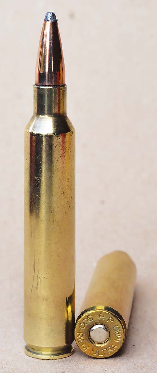 The 300 Remington Ultra Magnum is loosely based on the large, beltless 404 Jeffery case and has become the basis for many other modern cartridges.